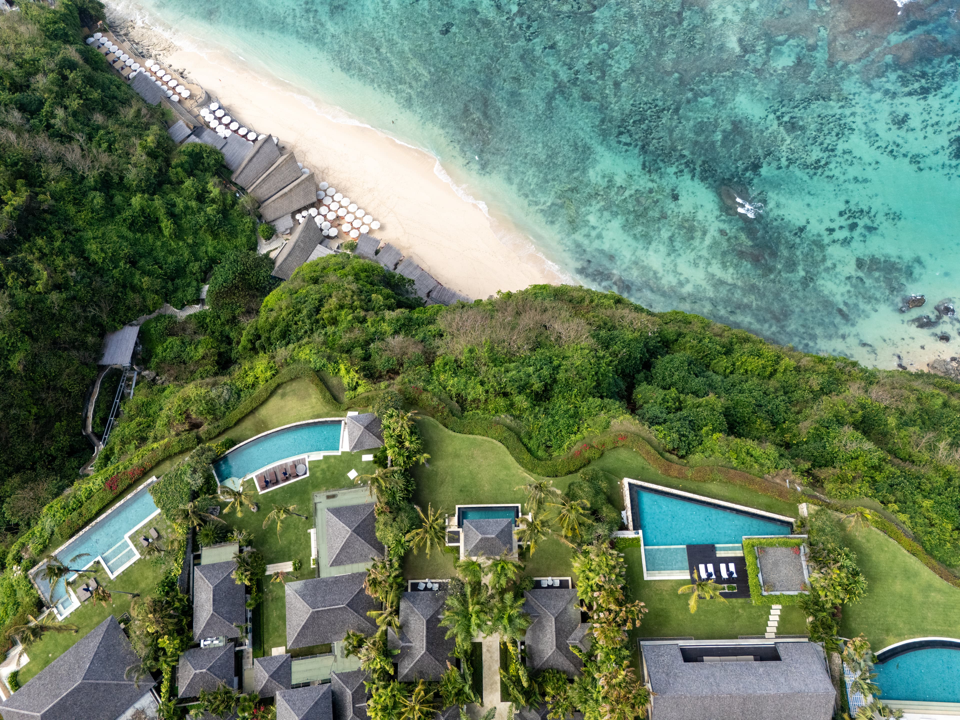 Aerial view of villas at The Ungasan